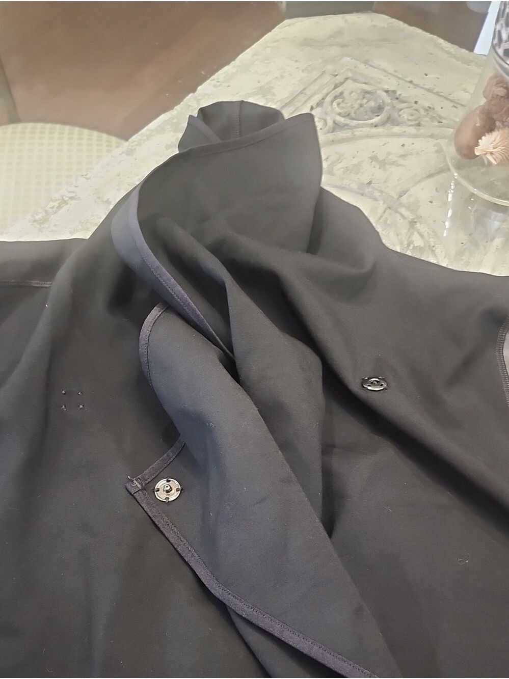 Spanx Womens Jacket Drape Front Ponte Fabric Very Black Size 3XL NWT - Picture 8 of 12